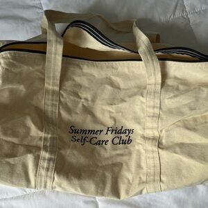 Summer Fridays - Self Care Club canvas duffle weekend bag